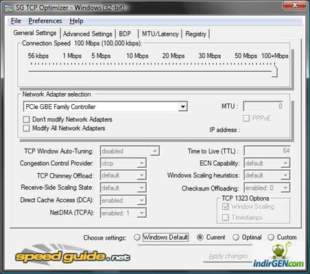 Sg Tcp Optimizer